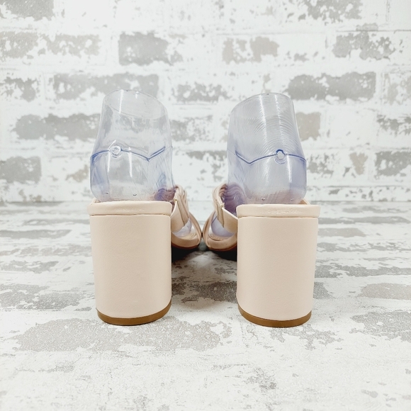 NEW Adrienne Vittadini Annalee Cream Summer Slip On Block Heel Sandals A647 - Picture 6 of 12